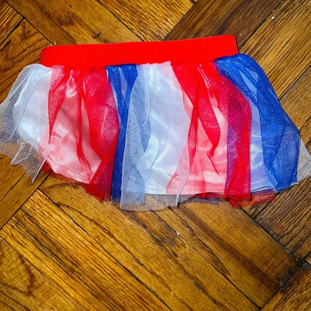 Red white and blue XS-S tutu fits a shihpoo